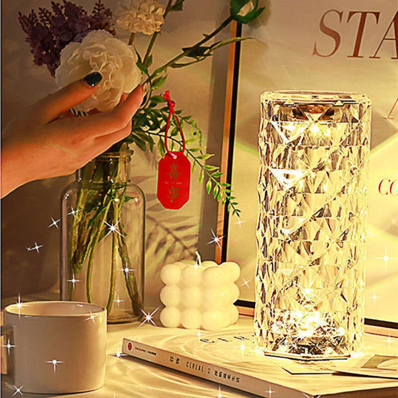 16 Color Daimond Crystal Lamp With Remote LED Crystal Table Lamp (L)